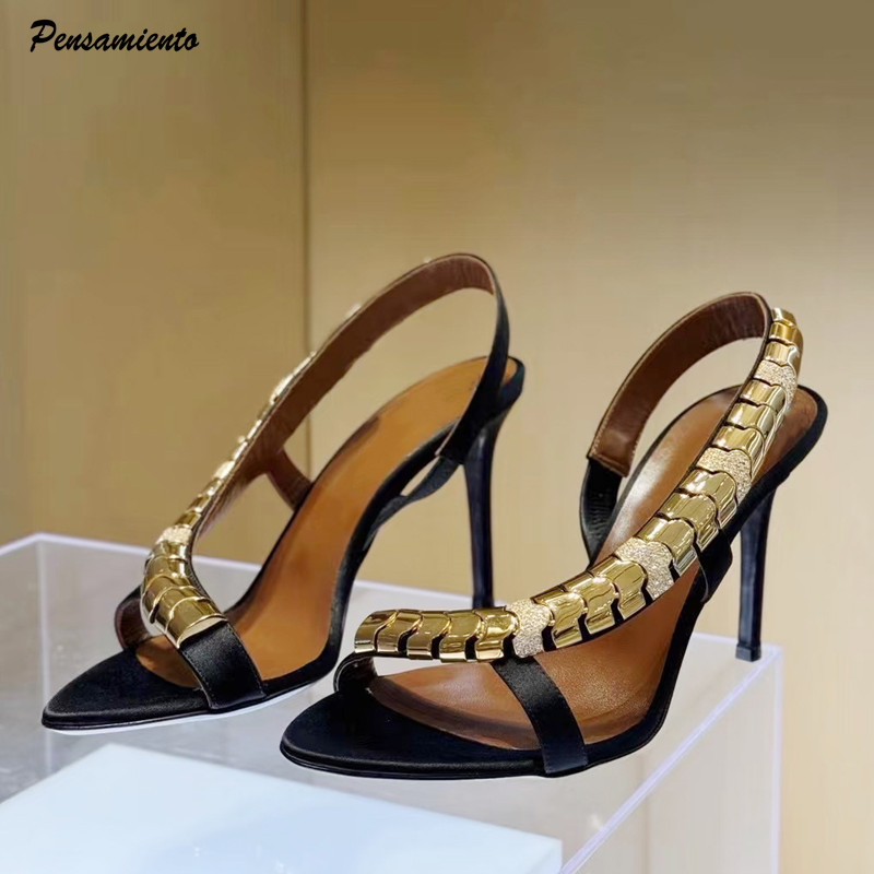Summer Clothing Stores - Sandales gladiateur de luxe pour femme