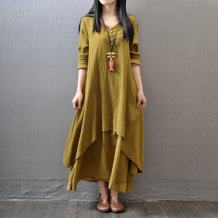 Summer Clothing Pakistan - Robe Maxi à Manches sulfpour Femme,