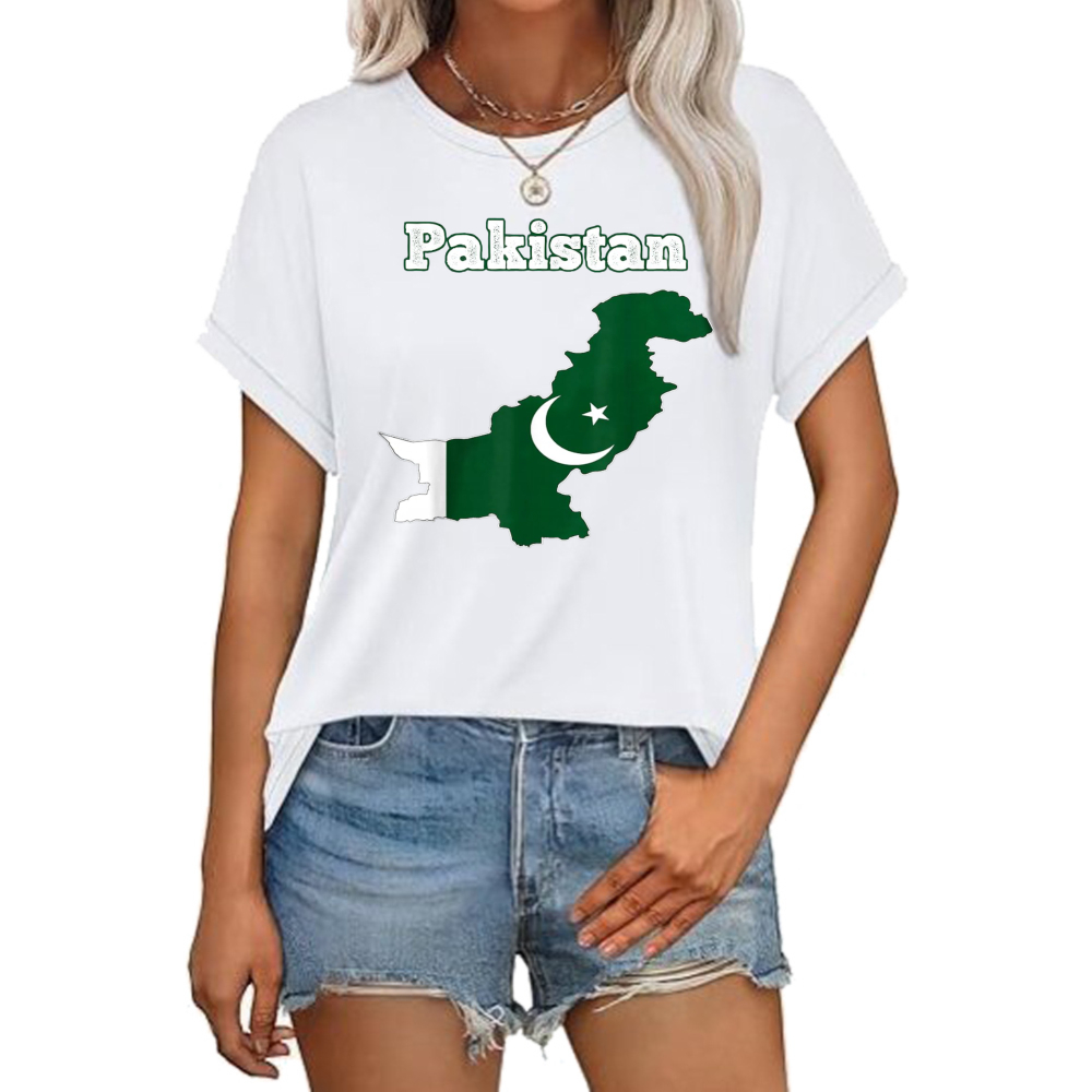 Summer Clothing Pakistan - T-shirt d'été en coton à manches