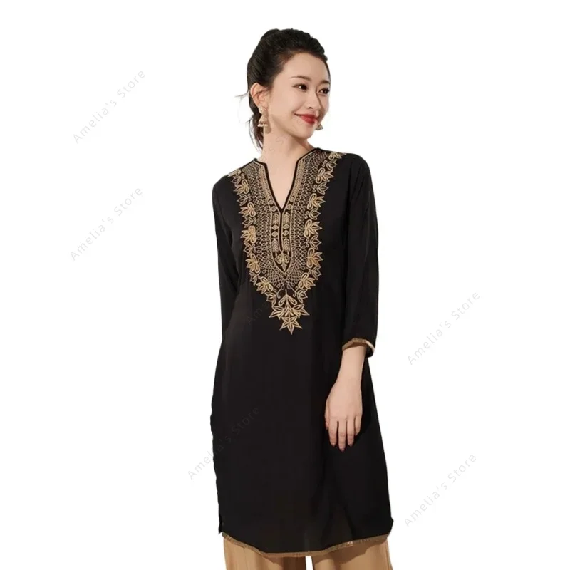 Summer Clothing Pakistan - Blouse en coton brodée traditionnelle indienne