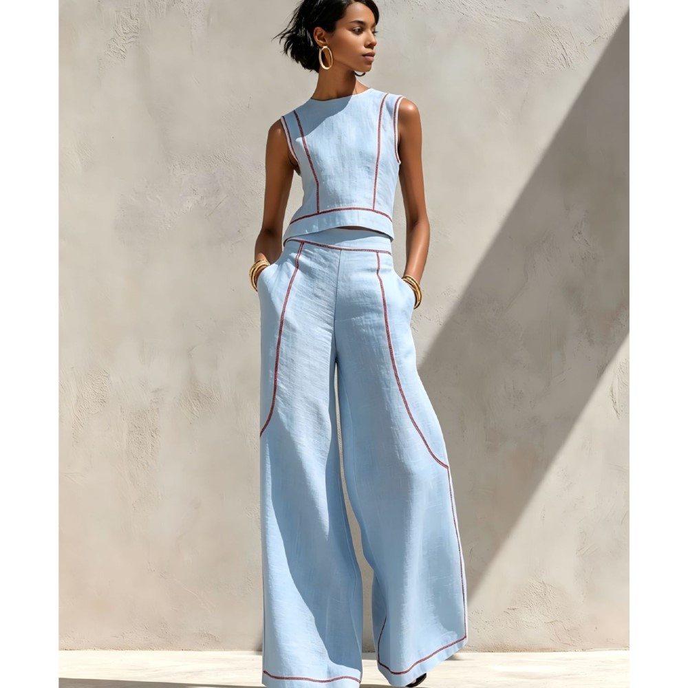 Summer Zara - Ensemble 2 pièces gilet et pantalon