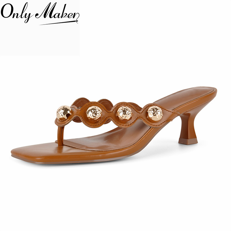 Summer Clothing Stores - Onlymaker Sandales Mules à Bout Carré