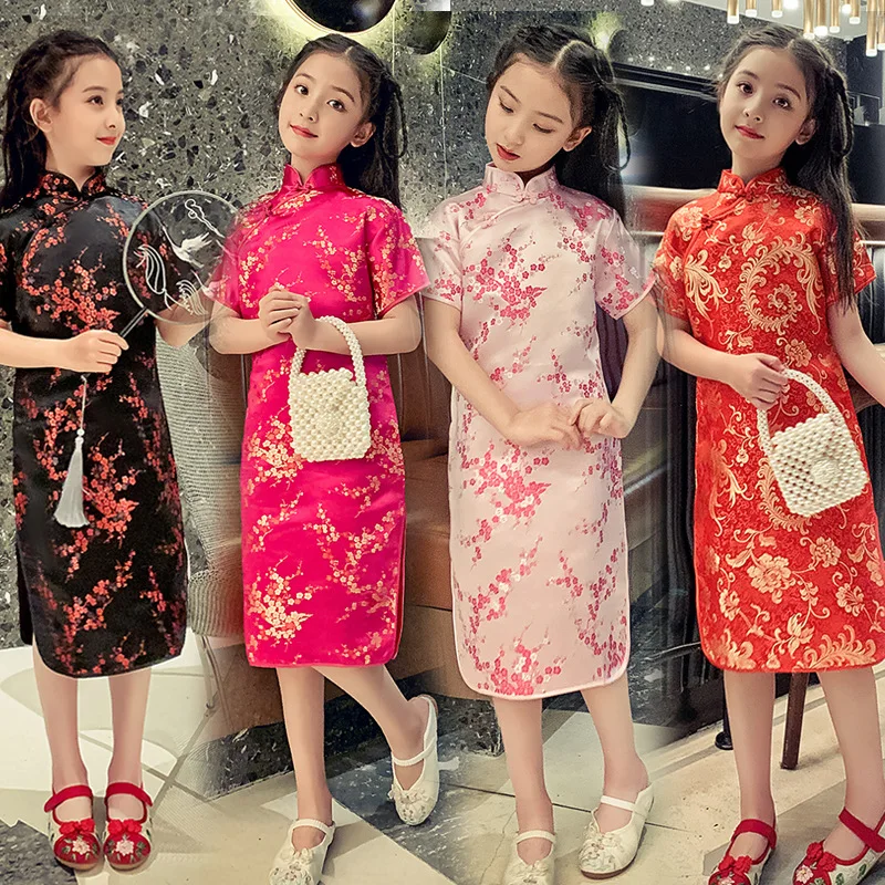 Summer Clothing Baby Girl - Robes d'été Cheongsam modernes pour filles,