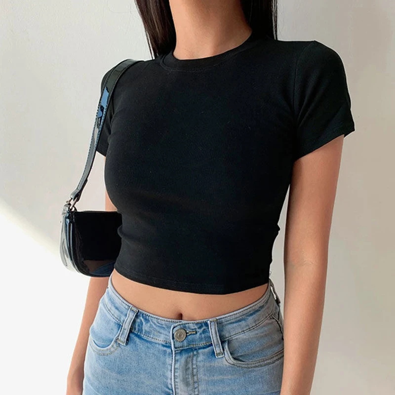Summer Zara - T-Shirt à manches courtes femmes solide