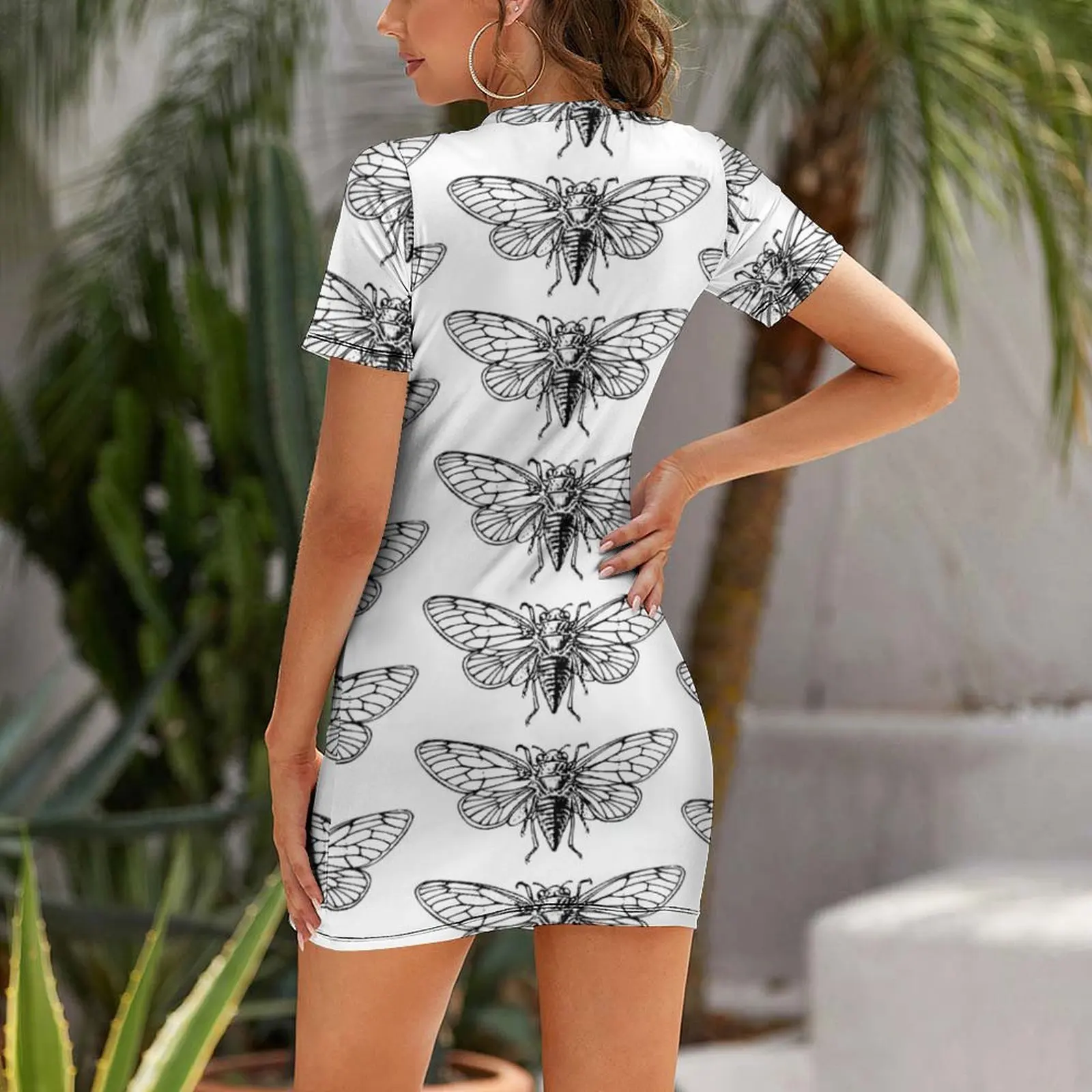Robe courte à manches courtes  - Summer Clothing Drawing avis et prix