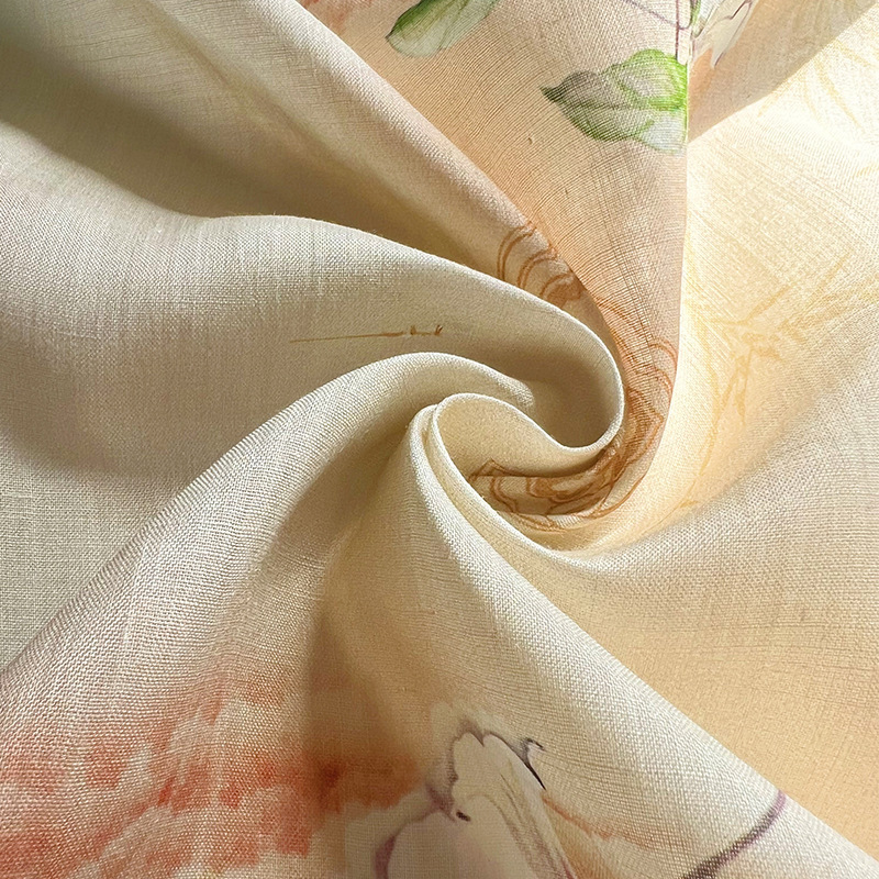 Tissu en Ramie Pure Imprimé Nu - Summer Clothing Wholesale avis et prix