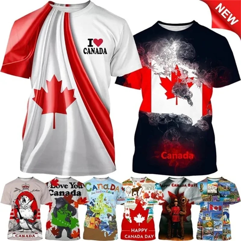 T-shirt graphique I Love Canad - Summer Clothing Women Canada avis et prix